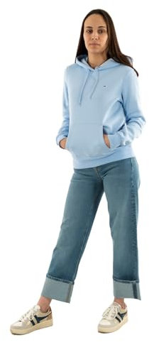 TOMMY JEANS Damen Tjw Reg S Flag Dw0Dw19958 Pullover Hoodie, Blue (Sweet Blue), M