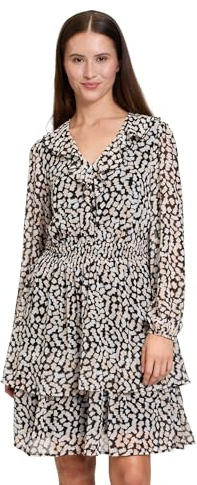 Cartoon Damen Chiffonkleid mit Stufen