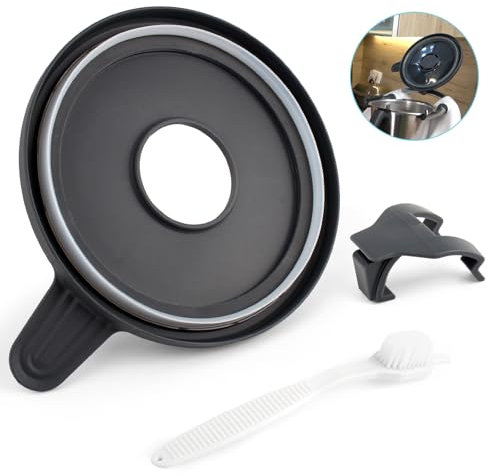 TGHongKy Couvercle avec Joint en Caoutchouc pour Thermomix TM5/TM6 Couvercle de Bol avec Joint pour Thermomix TM5 avec Support de Couvercle pour Vorwerk Thermomix TM6,Brosse Blanche