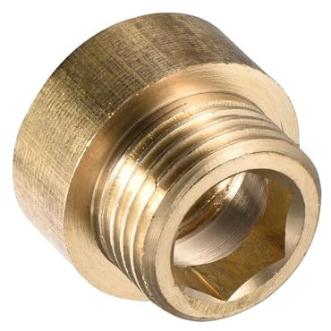 TOP-VIGOR 1Pc Brass Extension Pipe Fitting, 20mm Length Shower Head Extension Arm, G1/2 Water Pipe Plumbing Joints and Connections