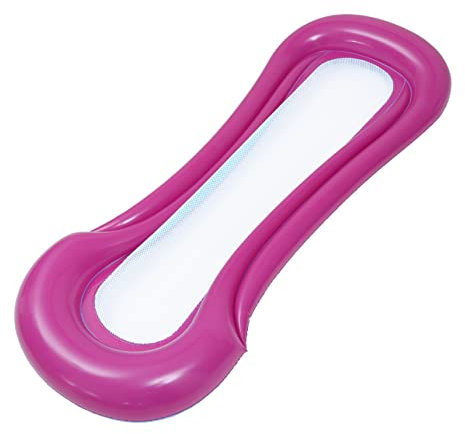 Hohopeti Colchón Inflable Portátil para Piscina Tumbona Flotante para Relajarse El Agua Rojo