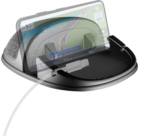 DR. WATCH CD Phone Holder for Car, Easy One Touch 5 CD Slot Universal Car Mount Phone Holder for iPhone, Samsung, Moto, Huawei, Nokia, LG, Smartphones (Type C)