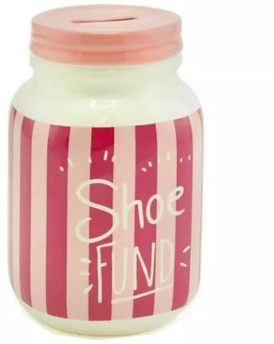 Shoe Fund Saving Jar - Piggy Bank | Moneybox, Novelty | Fun Xmas Gift | Save Coins, Money Coin Slot | Ceramic | Safe, Creative Cash Box | Suitable For Children & Adults | Learn To Save