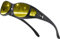 DUCO Polarisierte Nachtfahrtbrille Überbrille für Korrektionsbrille für Brillenträger Polarisierte Nachtsichtbrille 8953Y (M,Mattschwarz)