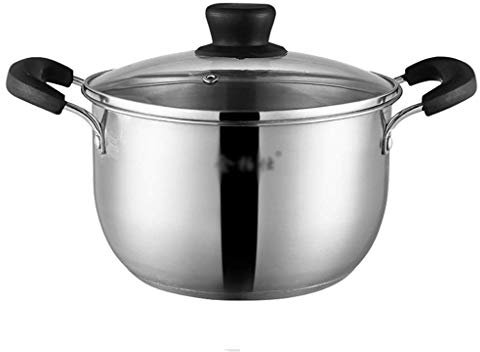 OLSKFUH Suppentopf, Haushaltssuppentopf Aus Edelstahl 304, Für 1-7 Personen, Geeignet Für Gasherd/Induktionsherd,22cm
