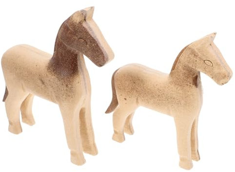 TOPBATHY Holztier Ornamente Zum Bemalen DIY Holz Tierfigur Vorlage Kleine Zebrafiguren Aus Holz Dekorative Tierstatuen Für Schreibtische Holzschnitzerei Für Handwerk