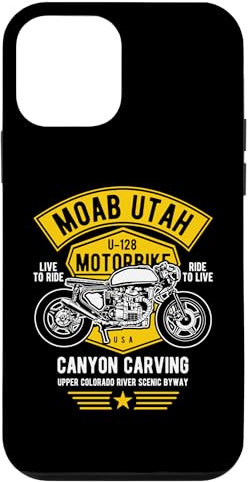 Custodia per iPhone 12 mini Moab Utah U-128 - Modellino di motocicletta stile retrò