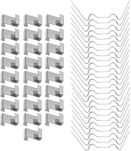 50 Stück Gewächshaus Klammern, Klammern für Gewächshaus, Gewächshausklammern, Sturmfest Gewächshaus Zubehör für Hohlkammerplatten, Doppelstegplatten, Gewächshaus Platten, Edelstahl Extra Stark