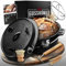 Gusskönig Gusseisen Brotbackform mit Deckel 26 cm - Brotbacktopf inkl. Rezeptbuch I Brottopf zum backen I Brot Backen Zubehör I eingebrannter Dutch Oven zum Brotbacken I Gusseisen Topf Brot backen