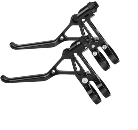 Fauhapyway Fahrrad-Bremshebel, hohl, leicht, CNC-Aluminiumlegierung, verstellbar, für Mountainbike, Rennrad, Klapprad, Ersatzteile (schwarz)