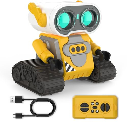BORSCELLOR Robot télécommandé, jouet pour garçons et filles, robot RC rechargeable avec reconnaissance des gestes, démonstration automatique, bras flexibles pour enfants de 3, 4, 5, 6, 7 à 12 ans