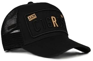 R Two Tone Black & Gold Trucker Cap