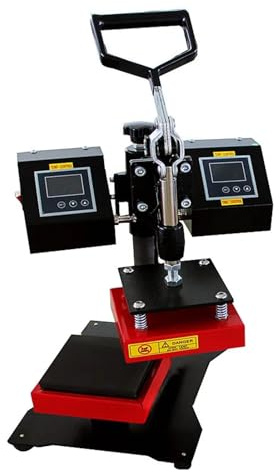 JMOUZHG Heat Press Machine Upper Lower Plates Manual Rosin Heat Plate Press Machine,T-Shirt Bag Fabric Hot Printing Stamping Machine