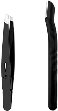 iZhuoKe Mini Augenbrauenrasierer & Pinzette Set für Damen - Rasierer & Pinzette Augenbrauen Zupfen(2Pack)