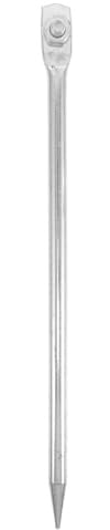 Erdungsstab aus Eisen 12mm X 300mm für Generatoren, Silber | Erdspieß Erdung, Galvanisierte Oberfläche für Außenbereich, für Weidezäune und Antennenerdung