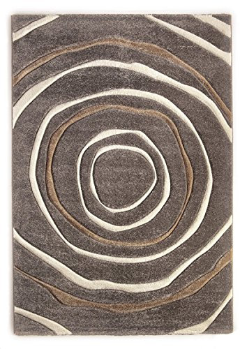 -LUXOR- living Teppich Vienne - Teppich Wohnzimmer Webteppich 140 x 200 cm Creme