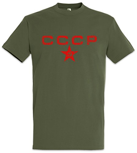 Urban Backwoods Red CCCP Star Herren T-Shirt Braun Größe M