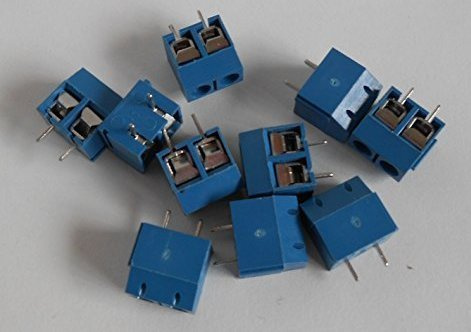 10x Printklemmen Klemmen Anschlussklemmen 2 polig Leiterplattenklemme Klemmenblock blau elpohl®