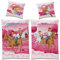 Bibi und Tina Flanell Kinder Wende-Bettwäsche Abenteuer Pink 135 x 200 cm + 80 x 80 cm 100% Baumwolle Biber Bibi Blocksberg Tina Martin Pferde-Bettwäsche Reiter Sabrina Amadeus Deutsche Größe