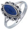 mantraroma Ring Silber 925 Damen Lapis Lazuli Edelstein blau ausgefallen verspielt