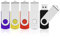 KOOTION 8GB USB Sticks 5 Stück Speichersticks 8G USB 2.0 Bunt 5 STK Memory Stick Metall 5er Pack Set Flash-Laufwerke USB Flash Drives Silikon Datenspeicher Stick Mehrfarbig(Schwarz,Weiß,Rot,Gelb,Lila)