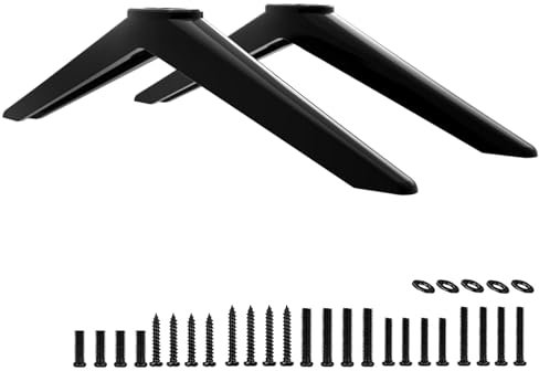 TV Legs for TCL Roku TV Stand Legs, for 28 32 40 43 49 50 55 65 Roku Smart TV, Replacement Legs for TCL TV Legs 65S555 55S401 50S546 50S423 43S431 40S325 28S405 with Screws