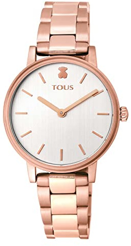 Tous Rond Uhr aus Stahl IP Rosa mit Zirkonia Farbverlauf