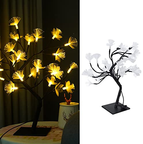 Garosa LED-künstlicher Blumen-Bonsai-Baum 24LED USB-betrieben für Innen-Außen-Weihnachtshochzeitsfest-Ausgangsdekoration
