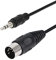 CERRXIAN Cavo MIDI DIN a 5 pin, 1.6 Ft 3.5 mm (1/8 in) TRS Stereo maschio a 5 pin Din maschio adattatore audio professionale premium per sistemi Bang & Olufsen, Naim, Quad.Stereo