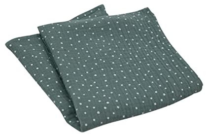 ULLENBOOM ® Mulltuch Baby aus 100% OEKO-TEX Baumwolle, Spucktuch Baby in Salbeigrün, 65x65 cm - Als Mullwindeln für Babys und Moltontuch geeignet, Für Jungen und Mädchen