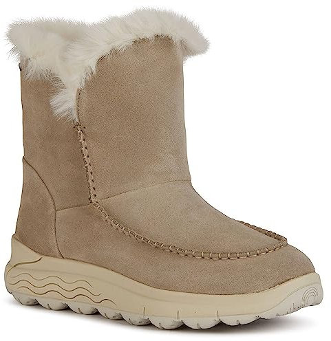 Geox D Spherica 4x4 B Abx, Stivale alla caviglia Donna, Sand, 40 EU