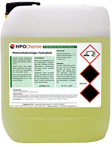 HPOChemie Photovoltaikreiniger Hydrophob Solarreiniger Solarpanel Reiniger Konzentrat (5 L)