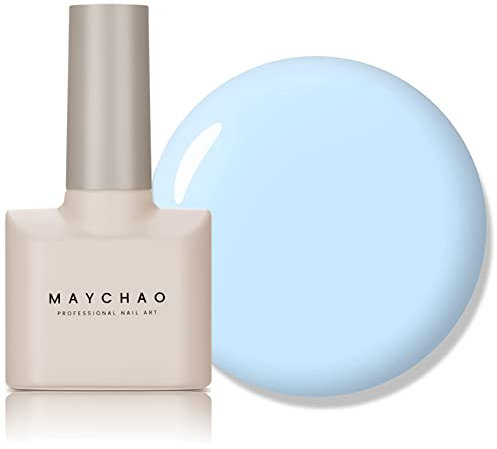 MAYCHAO 15ML Gel Nail Polish, Baby Blue Gel Nail Polish, Soak Off UV LED Blue Nail Varnish Nail Art Starter Manicure Salon DIY at Home, 0.5 OZ