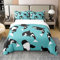 Killer Whale 100% Baumwolle Bettbezug 135x200,Cartoon Killer Wal Tröster Bezug für Kinder,Küsten Meer Tier Bettwäsche Set,Kawaii Sealife Raum Dekor Quilt Cover mit Reißverschluss,Blau Schwarz Weiß