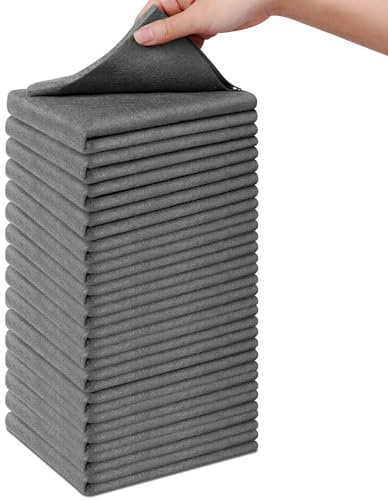 Vicloon 16 PCS Microfiber Glass Cleaning Cloth, Reusable Streak Free Magic Fiber Microfiber Cleaning Cloth, No Trace Absorben Microfiber Cleaning Rags for Kitchens Glass Cars Windows (30 * 30CM)