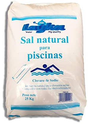 5 Sacos Sal para Piscinas 25 kg - Sal Piscina Cloracion Salina - Agua Clara en Piscinas, SPA y Jacuzzis