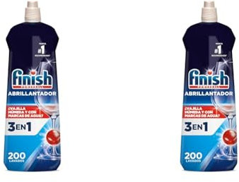 Finish Gel Abrillantador Lavavajillas, vajilla seca, brillante y sin marcas - 200 lavados (Paquete de 2)
