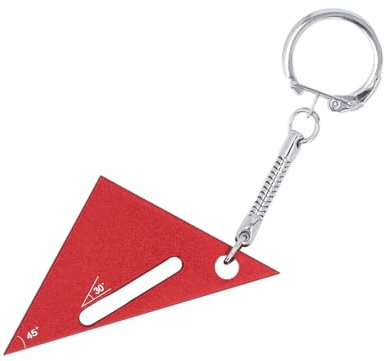 Holzbearbeitungs-Dreieckslineal 90 45 30 Grad Anreißwinkel Positionierungswinkellineal Mini-Quadratlineal Schreiner-Messwerkzeug (Rot)