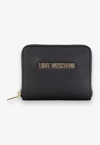 MOSCHINO Portafoglio donna Love zip around small ecopelle nero A25MO09 JC5702 NERO