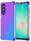 Osophter for Samsung A26 5G phone Case: with 1pcs Screen Protector two color gradient reinforced corner TPU shock absorption flexible Cell Phone Cover for Galaxy A26(Purple Blue)
