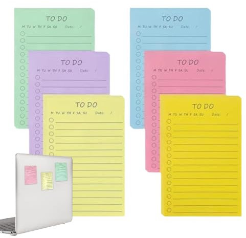 600 Stück Sticky Notes, englische Haftnotizen, linierte Notizen, gute Haftung, Tagesplaner, Tool für Studenten, Arbeitsbereiche, Schule und Zuhause, 14 x 9,5 cm