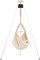 SCHMUSEWOLKE Federwiege Bio mit Tipi Weiß und Anthrazit Motor - für Babys ab Geburt bis 15 kg - Federwiegen-Set mit Gestell und Motor - mit Kunstfasermatratze