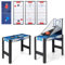 COSTWAY 6 in 1 Muti Spieltisch, Tischkicker mit Basketball, Billard, Tischtennis, Air Hockey, Shuffleboard & Bowling, Multifunktionstisch mit Zubehör, Tischfußball Kickertisch für Kinder, Erwachsene