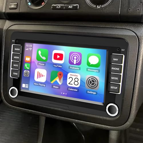 2+32G Android 13 Auto Radio Coche con CarPlay y Android Auto para Skoda Fabia 2007-2014, Pantalla táctil de 7 Pulgadas Autoradio Estéreo Reproductor con GPS Navegación FM RDS WiFi Bluetooth