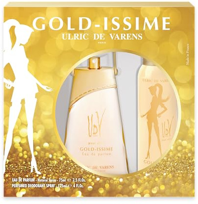 Udv Gold Issime By Ulric De Varens For Women. Set-eau De Parfum 2.5 OZ & Deodorant Spray 4 OZ