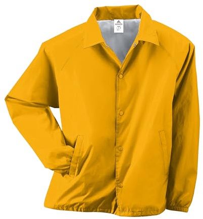 Augusta Sportswear Men's Nylon Coach's Jacket/Lined Gold