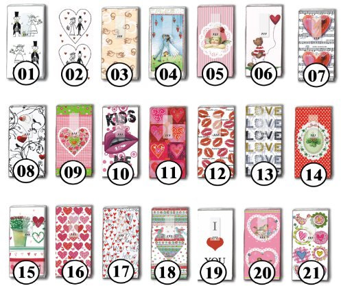 Paper + Design Lot de 2 paquets de 10 mouchoirs en papier avec motif au choix 11 - Filigrane Herzen