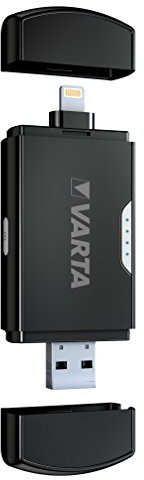 Varta Mini Powerpack Lightning Caricatore, Batteria da 800 mAh agli Ioni di Litio, Indicatore a LED, Nero