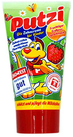 Putzi Zahnpasta mit Erdbeer geschmack, 50 ml