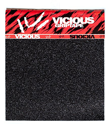 Vicious Rayne Longboards GripTape, grobe Körnung, für Longboard/Skateboard, Schwarz, 101,6 x 27,9 cm, 4 Stück